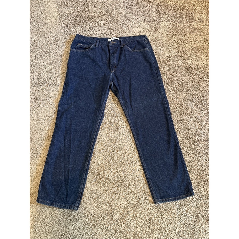 Lee Jeans men's 38 x 30 blue denim pants straight regular fit dark wash